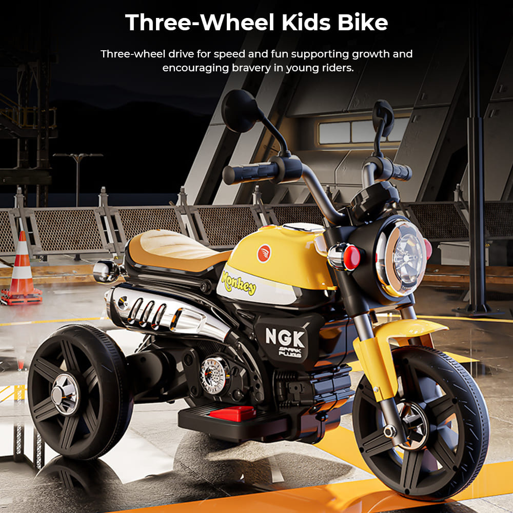 StarAndDaisy 3-Wheel Ride-On kids Bike Without Back Support, Horn & Bluetooth Music - NGK