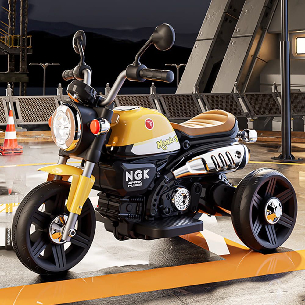 StarAndDaisy 3-Wheel Ride-On kids Bike Without Back Support, Horn & Bluetooth Music - NGK Yellow