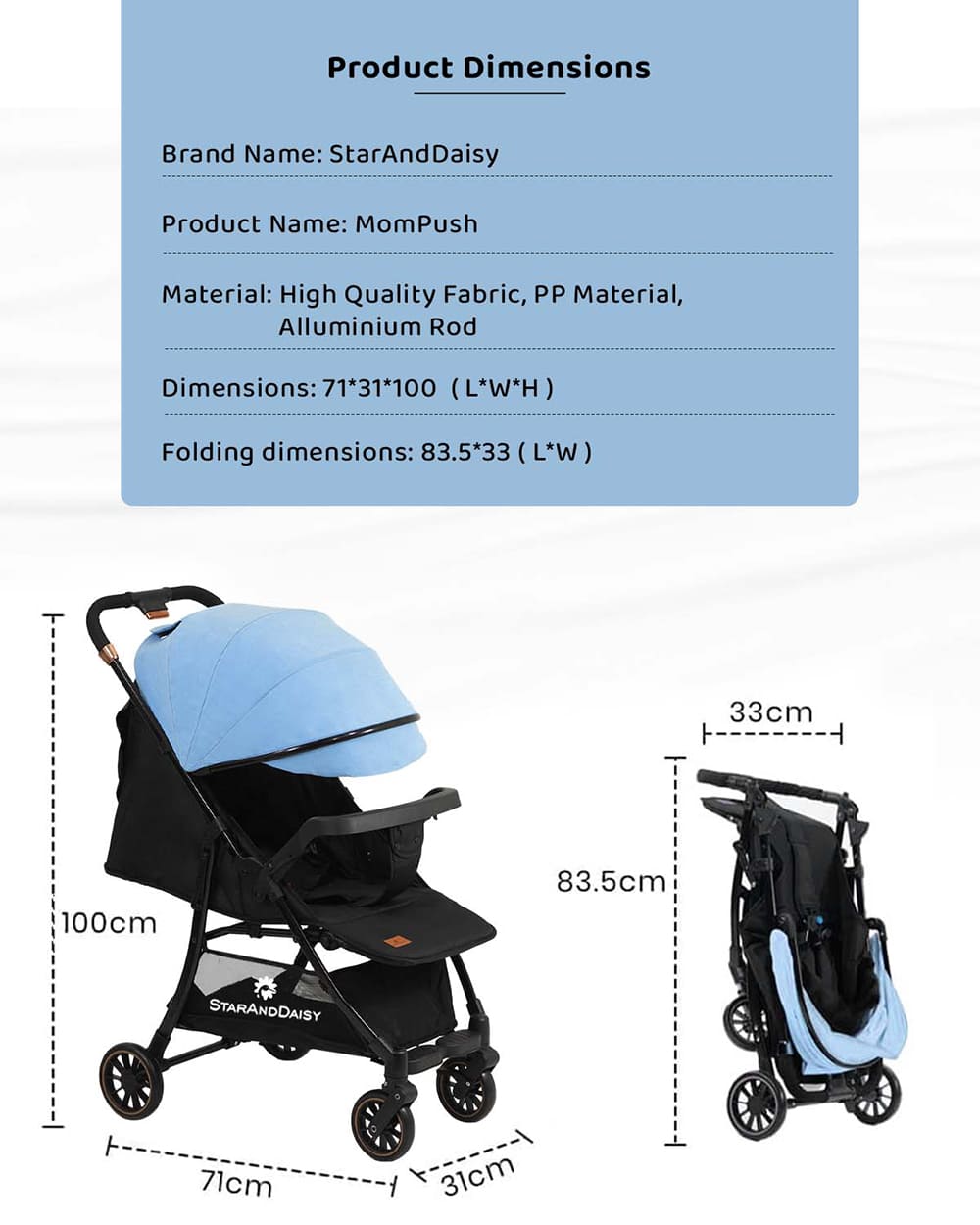 Mom Push Travel Baby Stroller