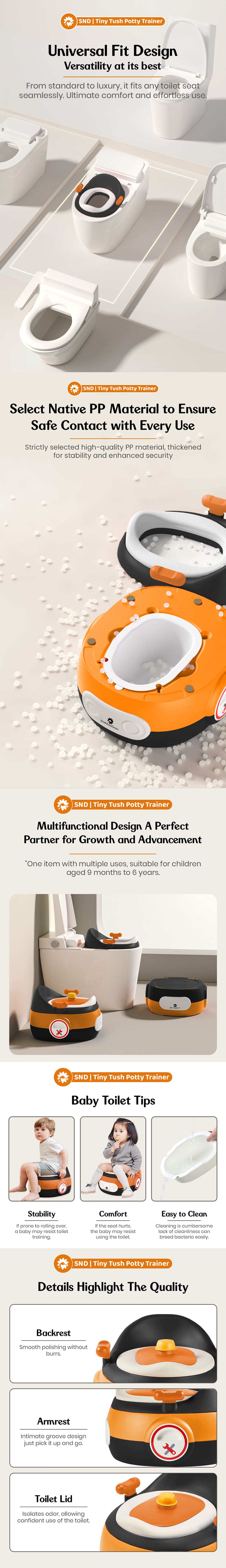 Anti Slip Baby Potty Seat with Step Stool