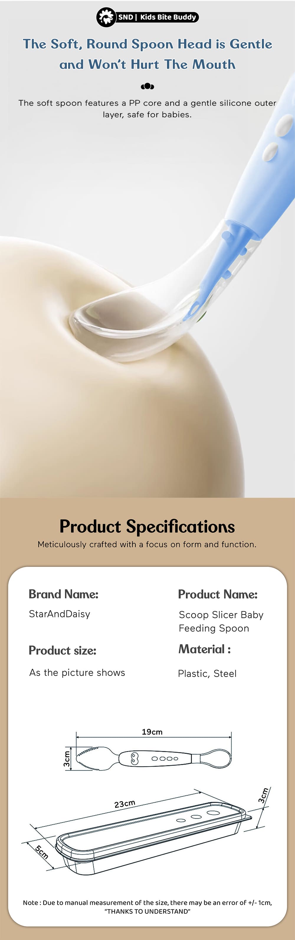 Baby Silicone Feeding Spoon