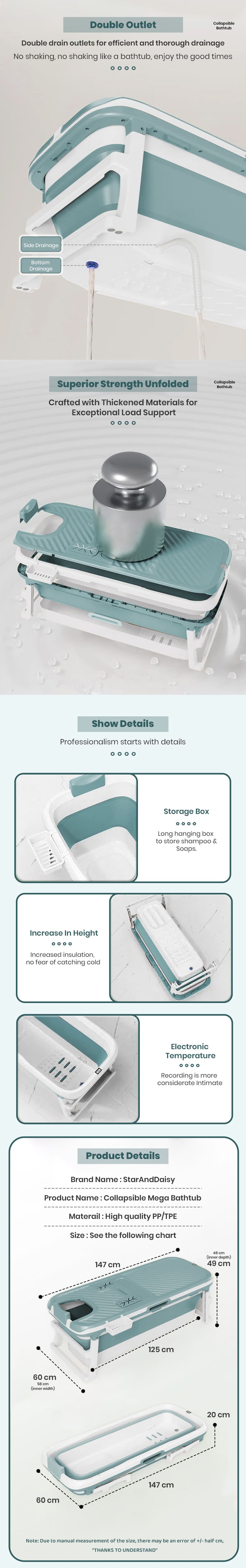 Mega Bath Tub with Steamer