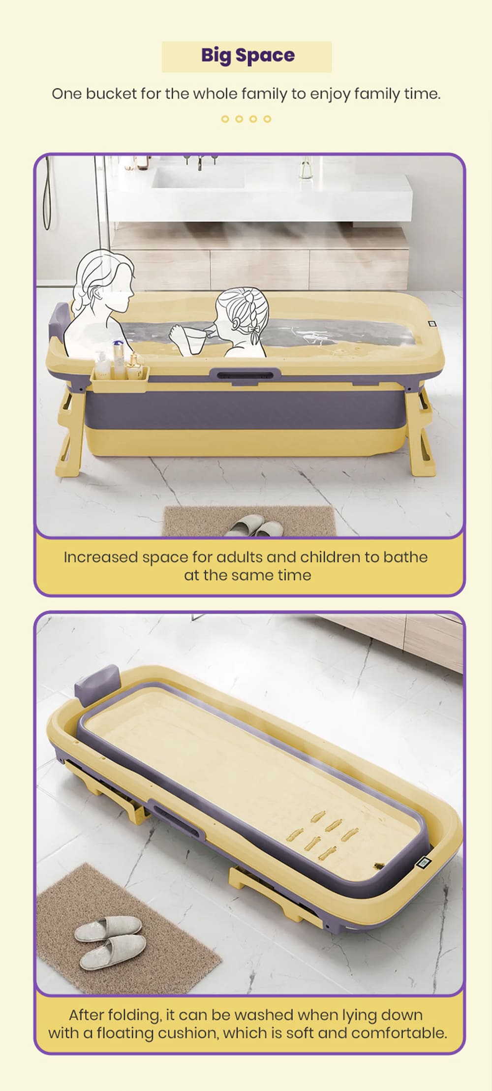 Spacious Mega Bath Tub