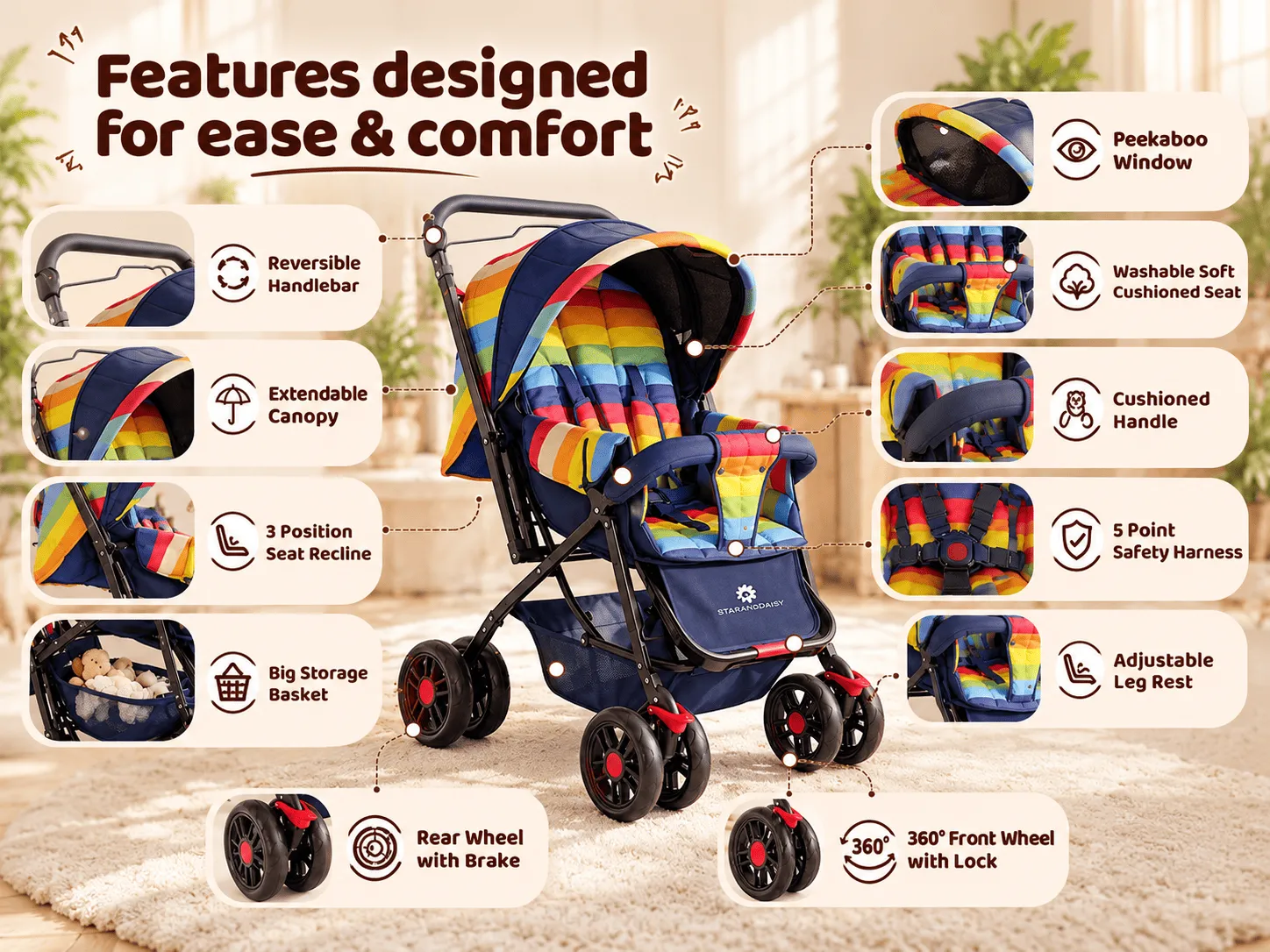 Best Stroller for Newborn Baby with Extended Canopy