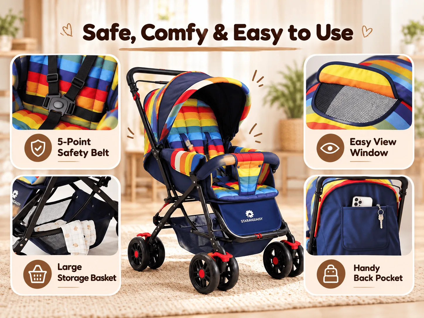 Best Stroller for Newborn Baby with Extended Canopy