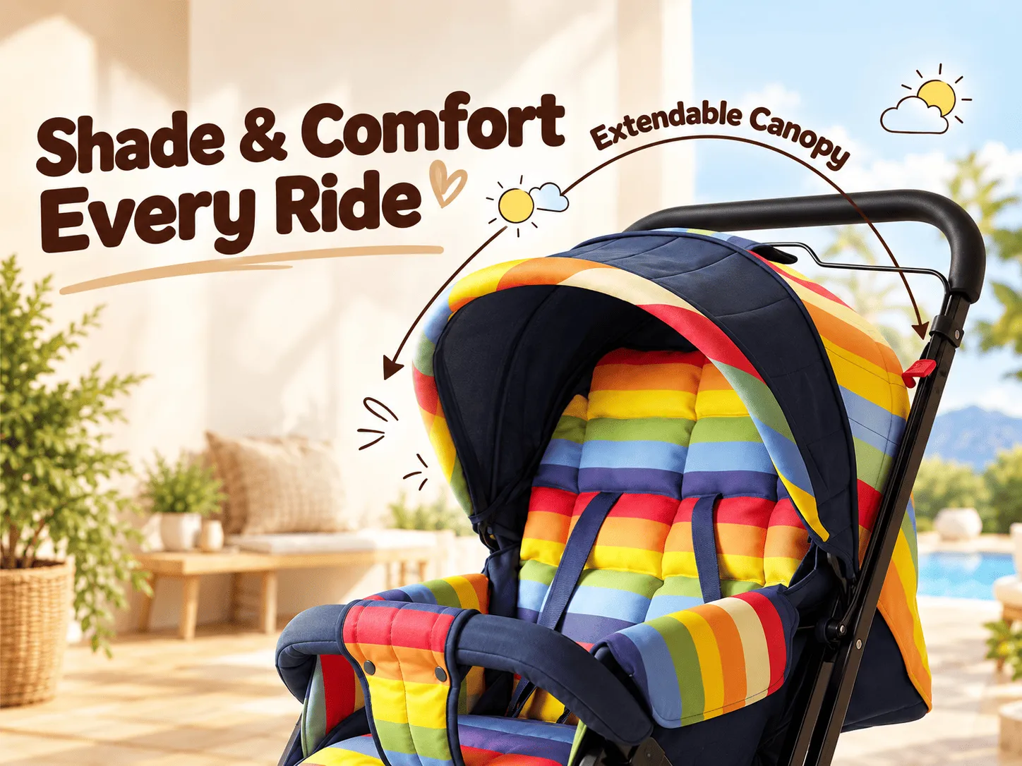 Best Stroller for Newborn Baby with Extended Canopy