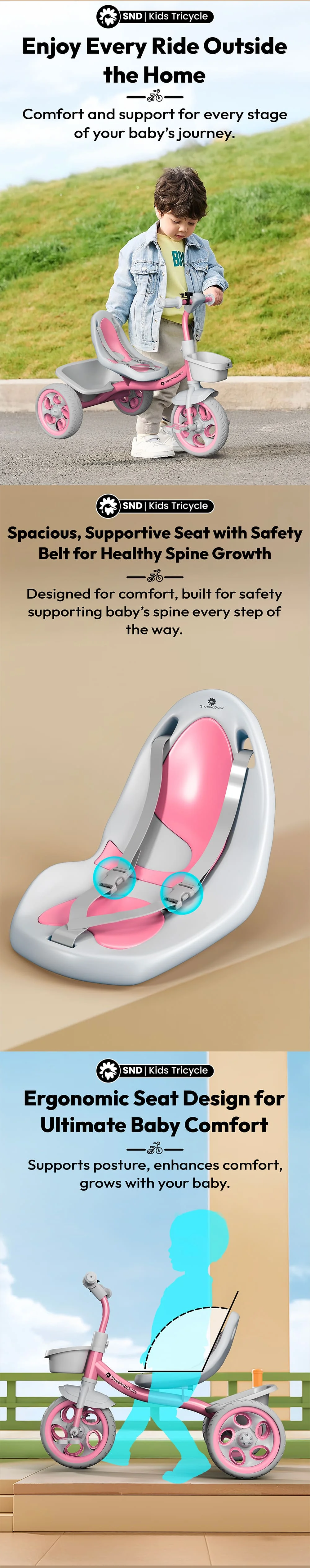 3 wheels Tricycle for Kids