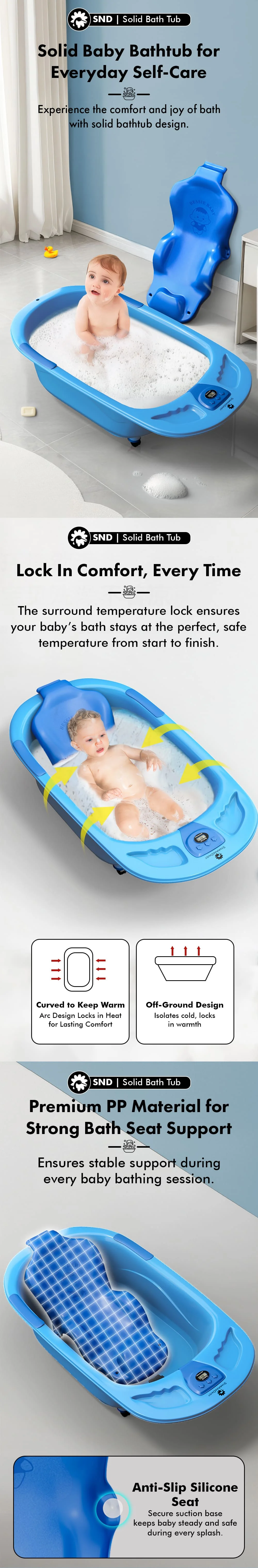 Solid Baby Bath Tub