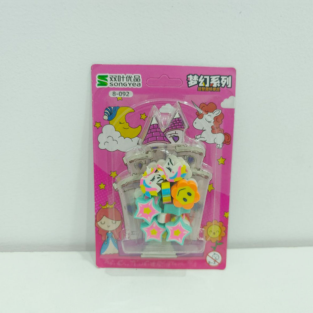 Colorful erasers for school