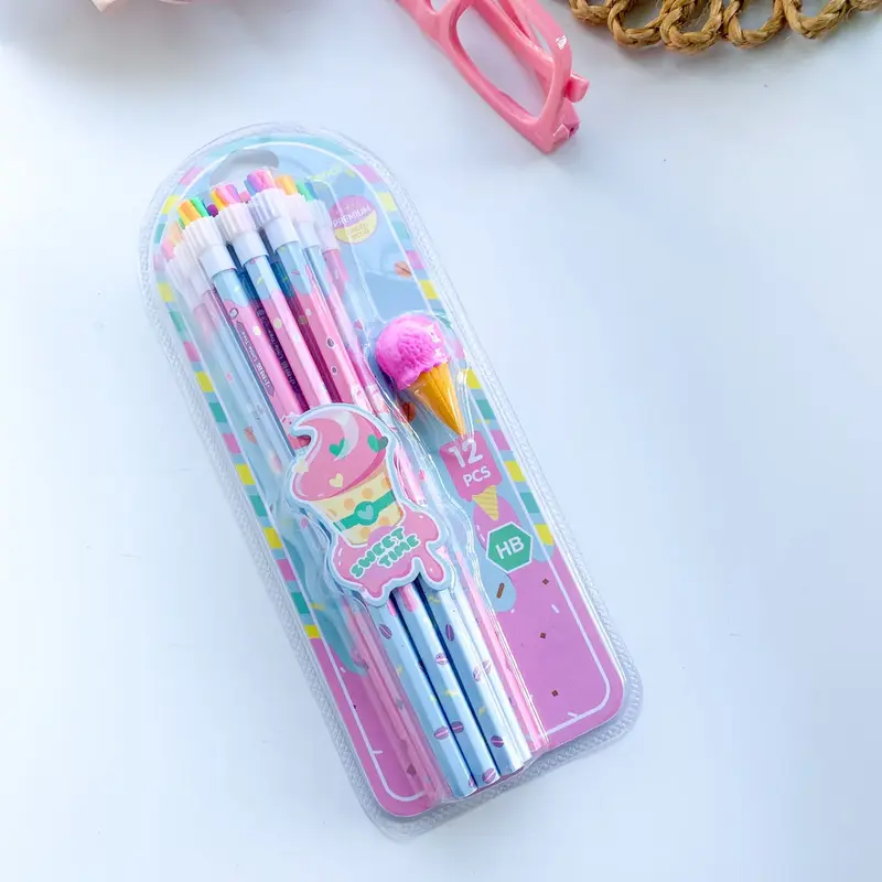 Ice-cream Pencil Eraser Set