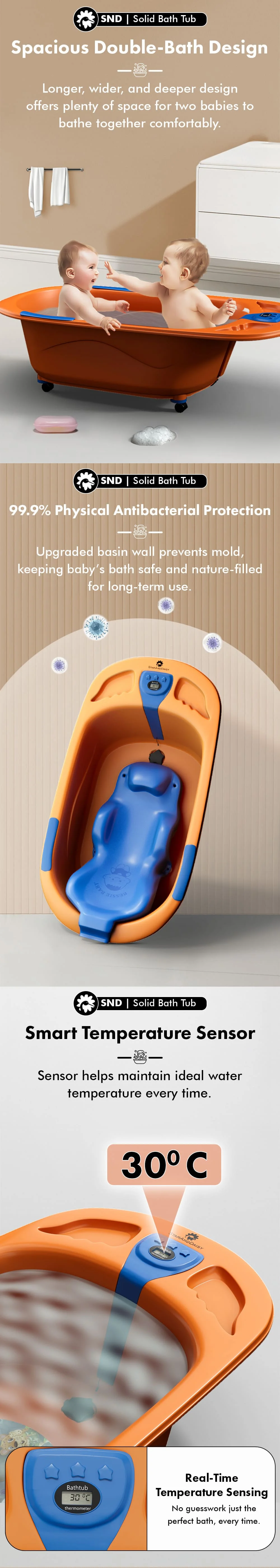 Double Folding Baby Bath Tub