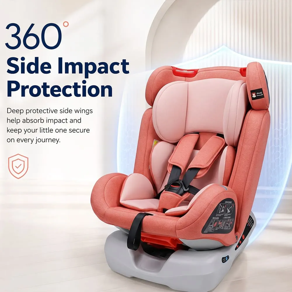 360 degree security baby car seat G401 pink