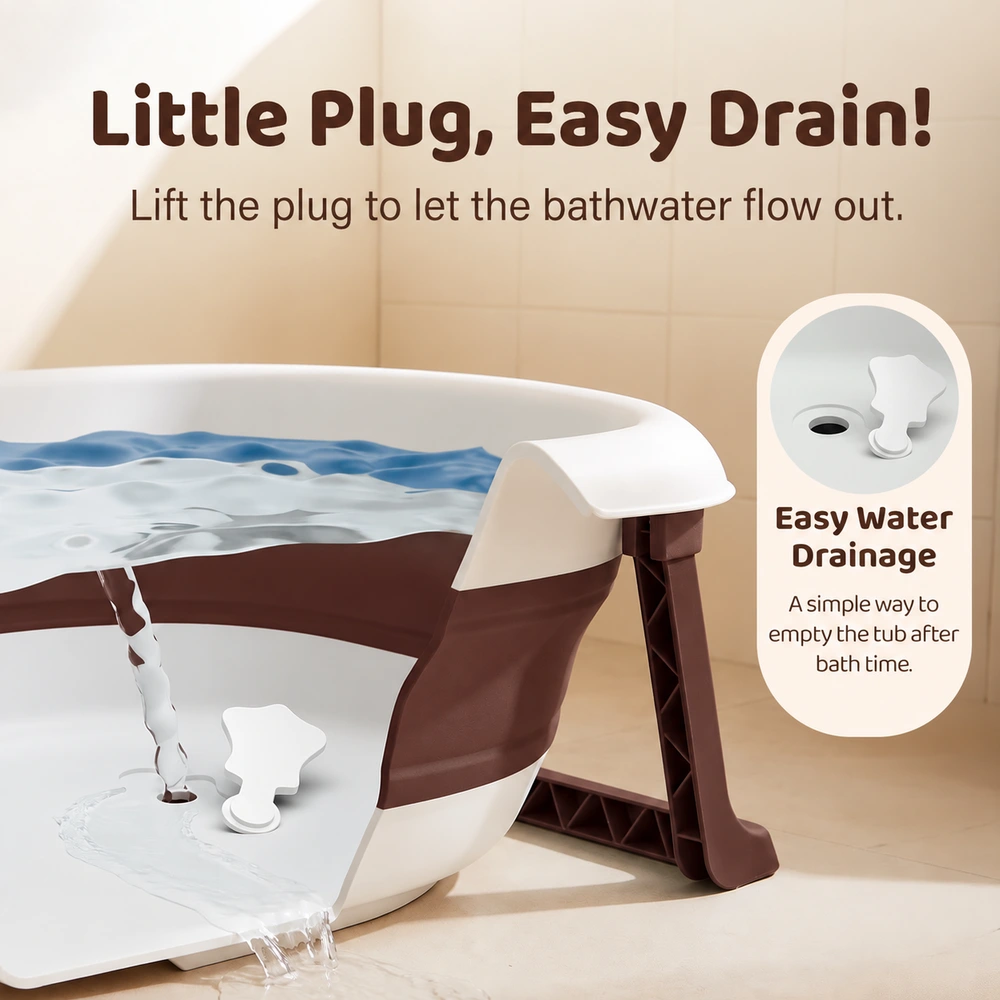 BT Basic Bathtub With Soap Bar Brown