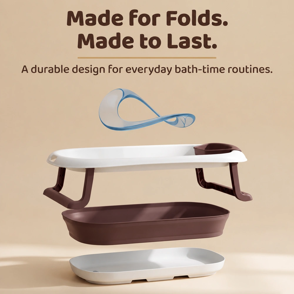 BT Basic Bathtub With Soap Bar Brown