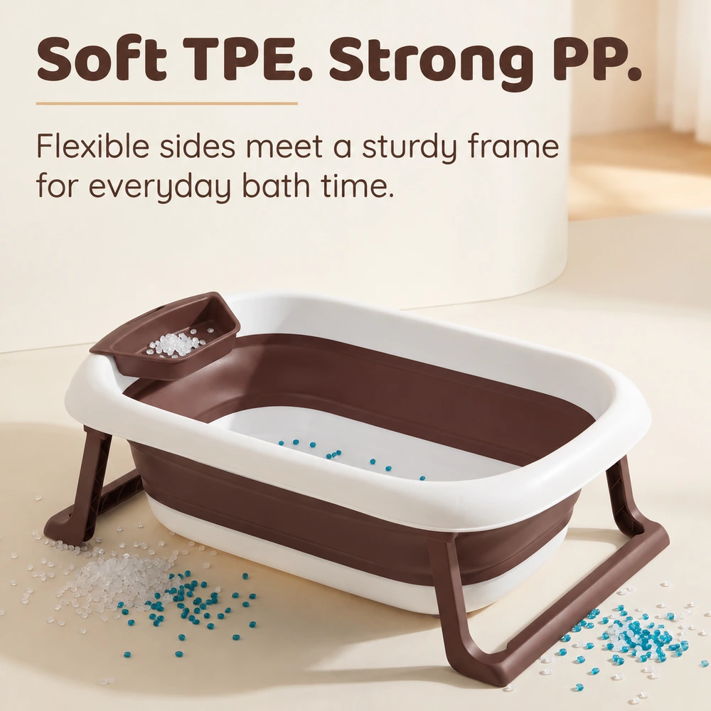 BT Basic Bathtub With Soap Bar Brown