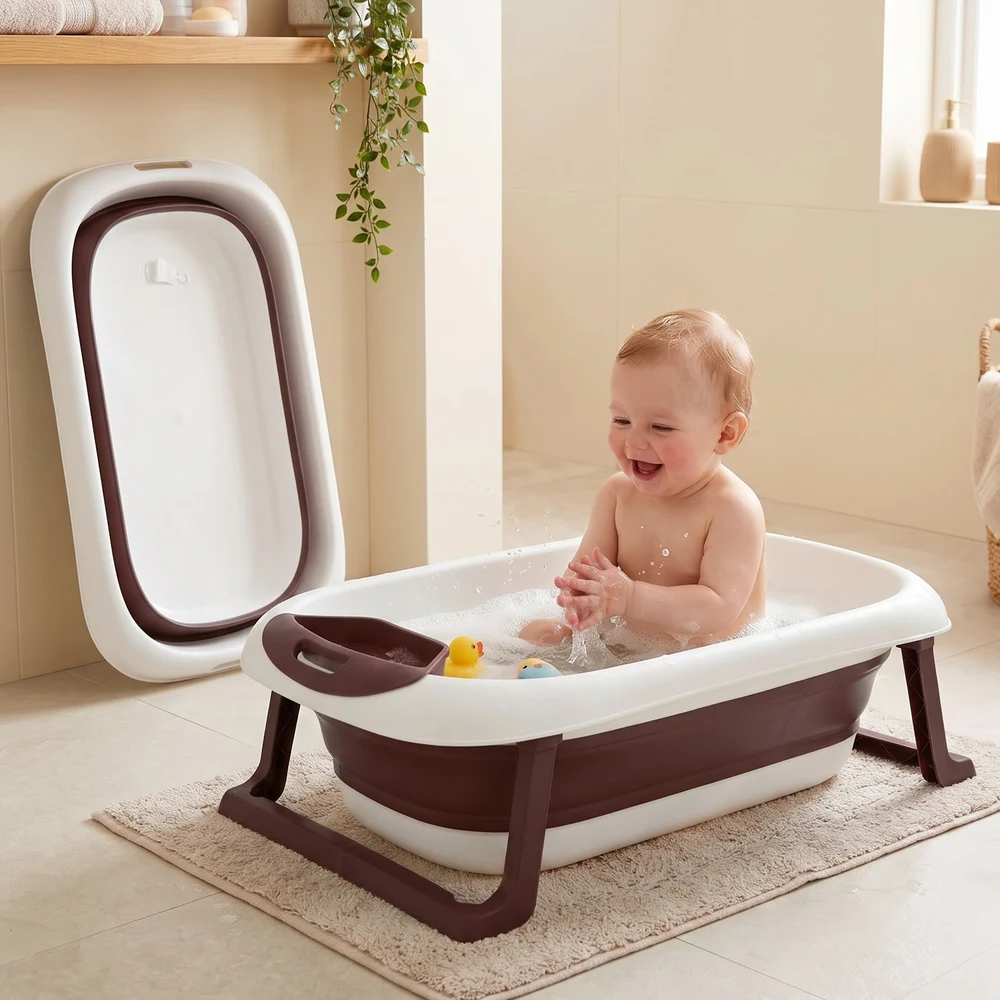BT Basic Bathtub With Soap Bar Brown