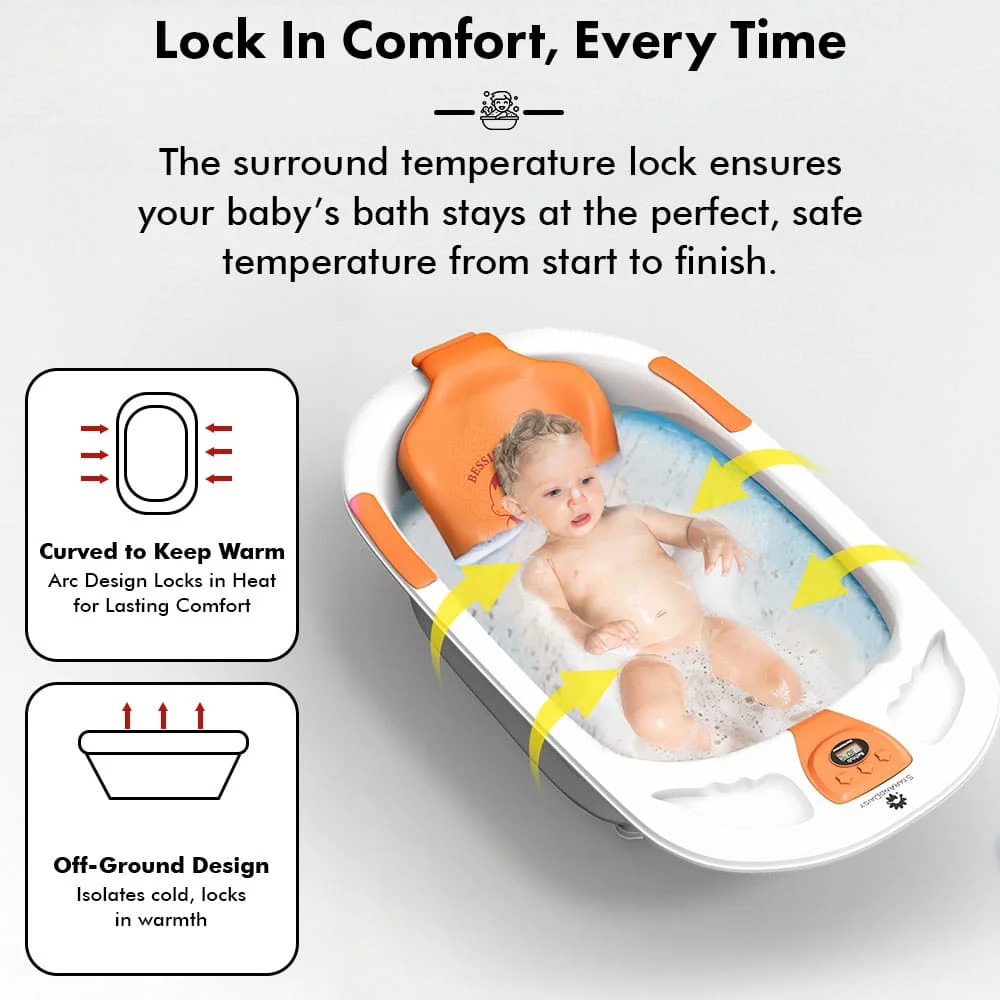Baby bathtub with sling