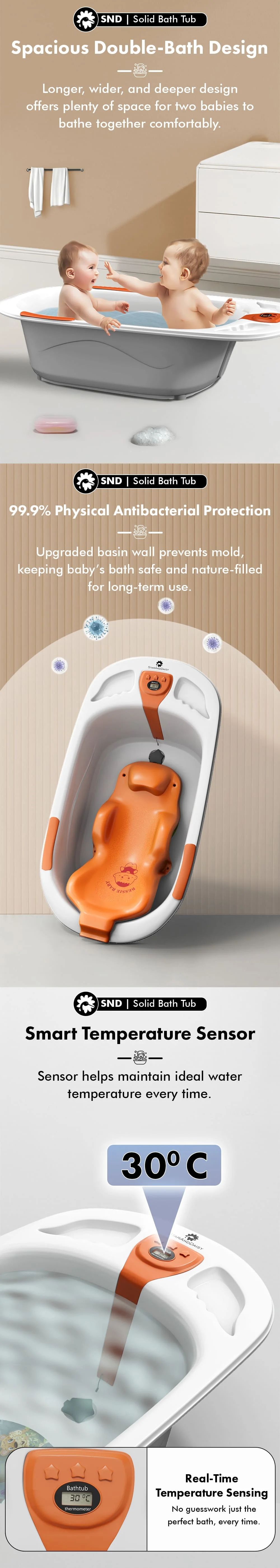 Solid Baby Bathtub