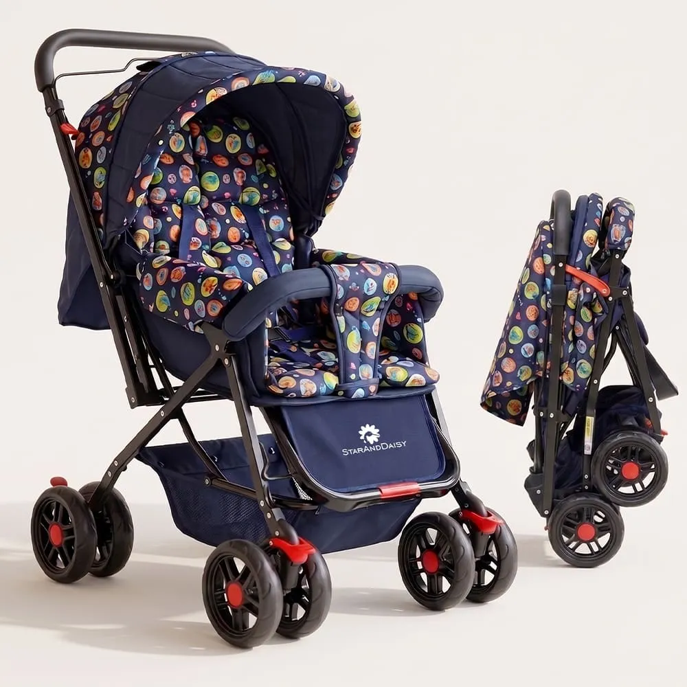 Sunrise baby stroller round print