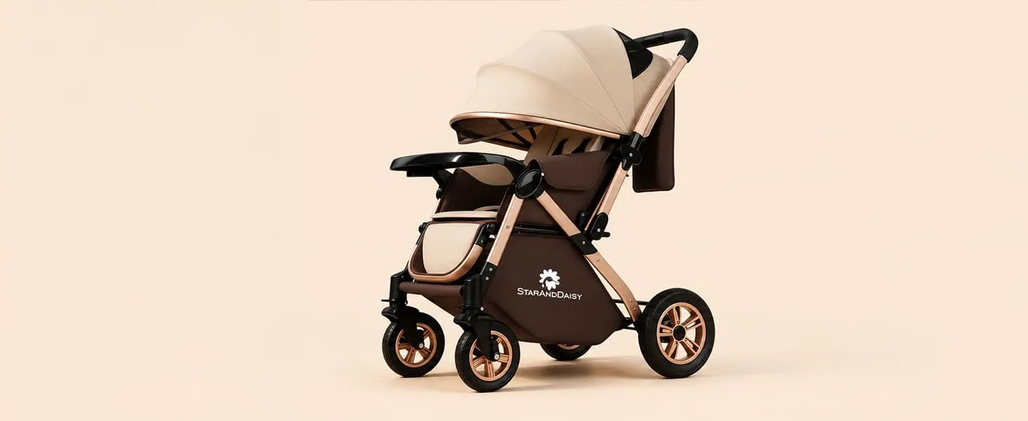 Multi-Adjustment Ultra Baby Stroller Pram