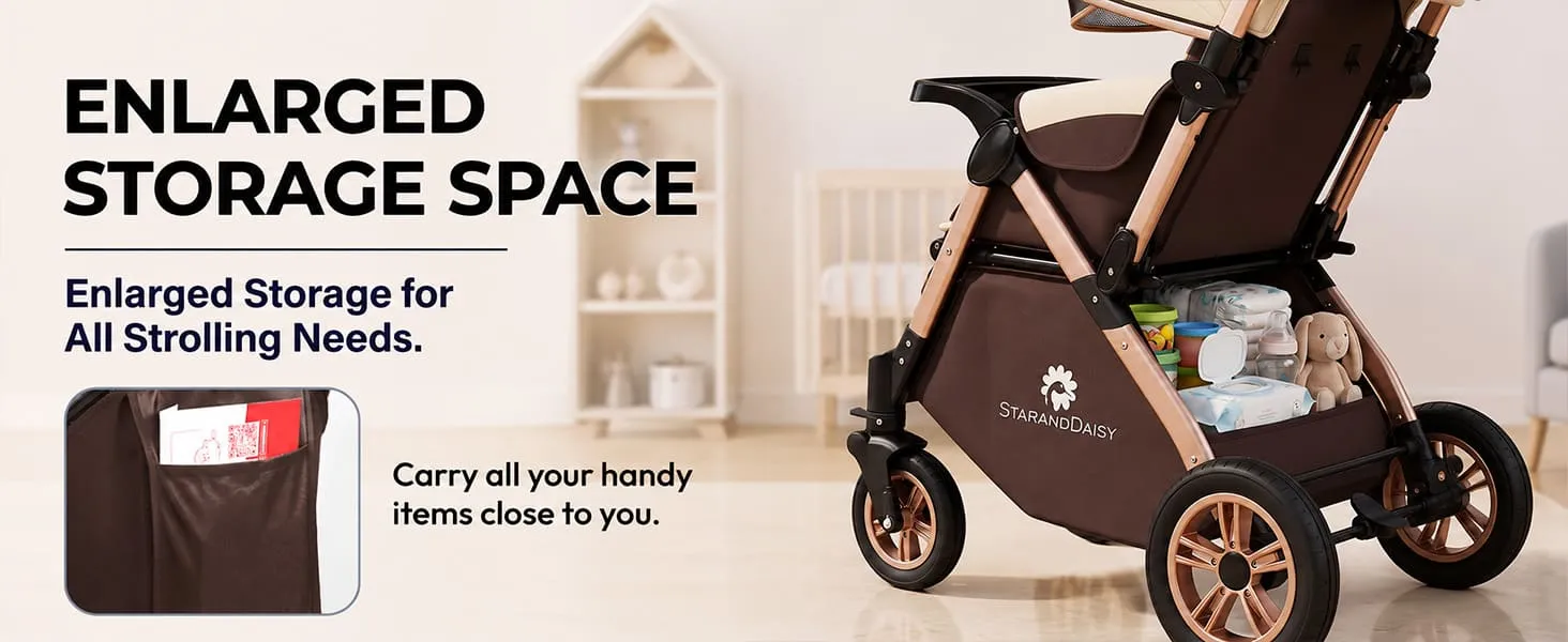 Multi-Adjustment Ultra Baby Stroller Pram