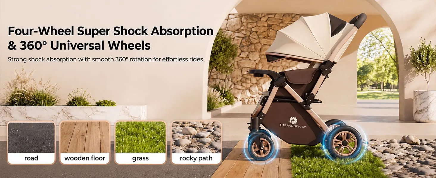 Multi-Adjustment Ultra Baby Stroller Pram