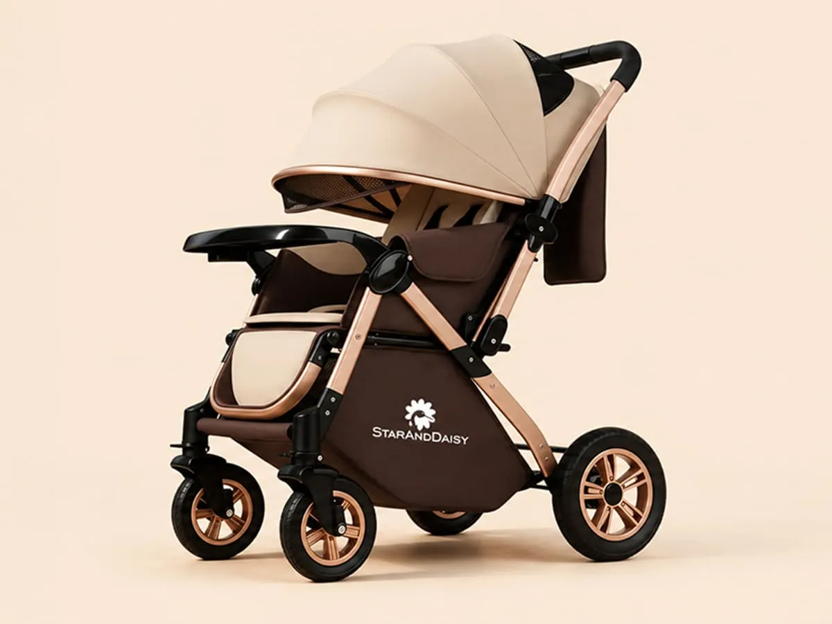 Multi-Adjustment Ultra Baby Stroller Pram