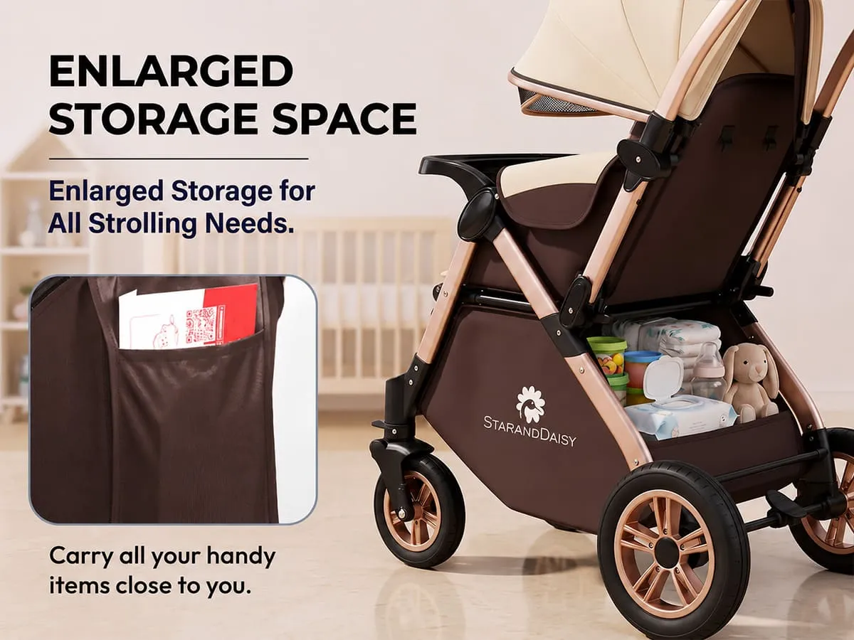 Multi-Adjustment Ultra Baby Stroller Pram