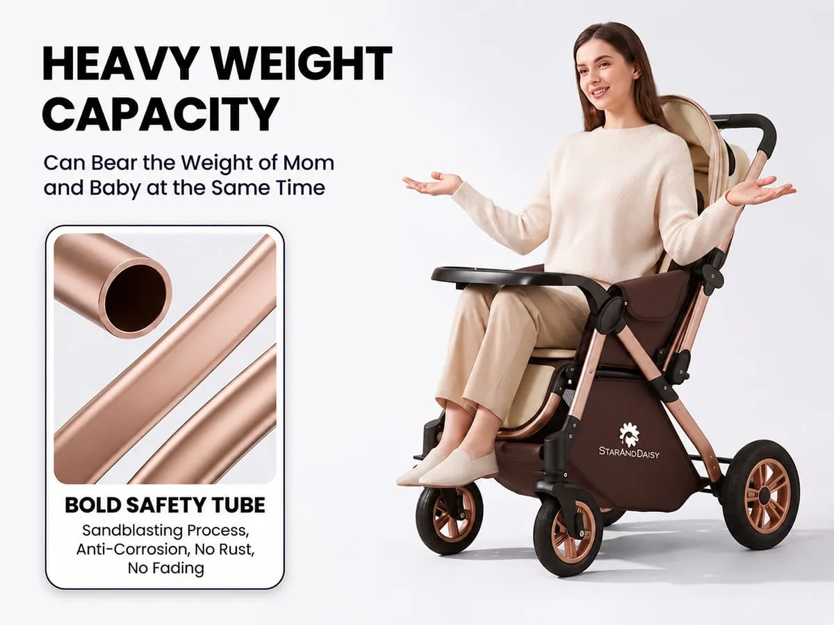Multi-Adjustment Ultra Baby Stroller Pram