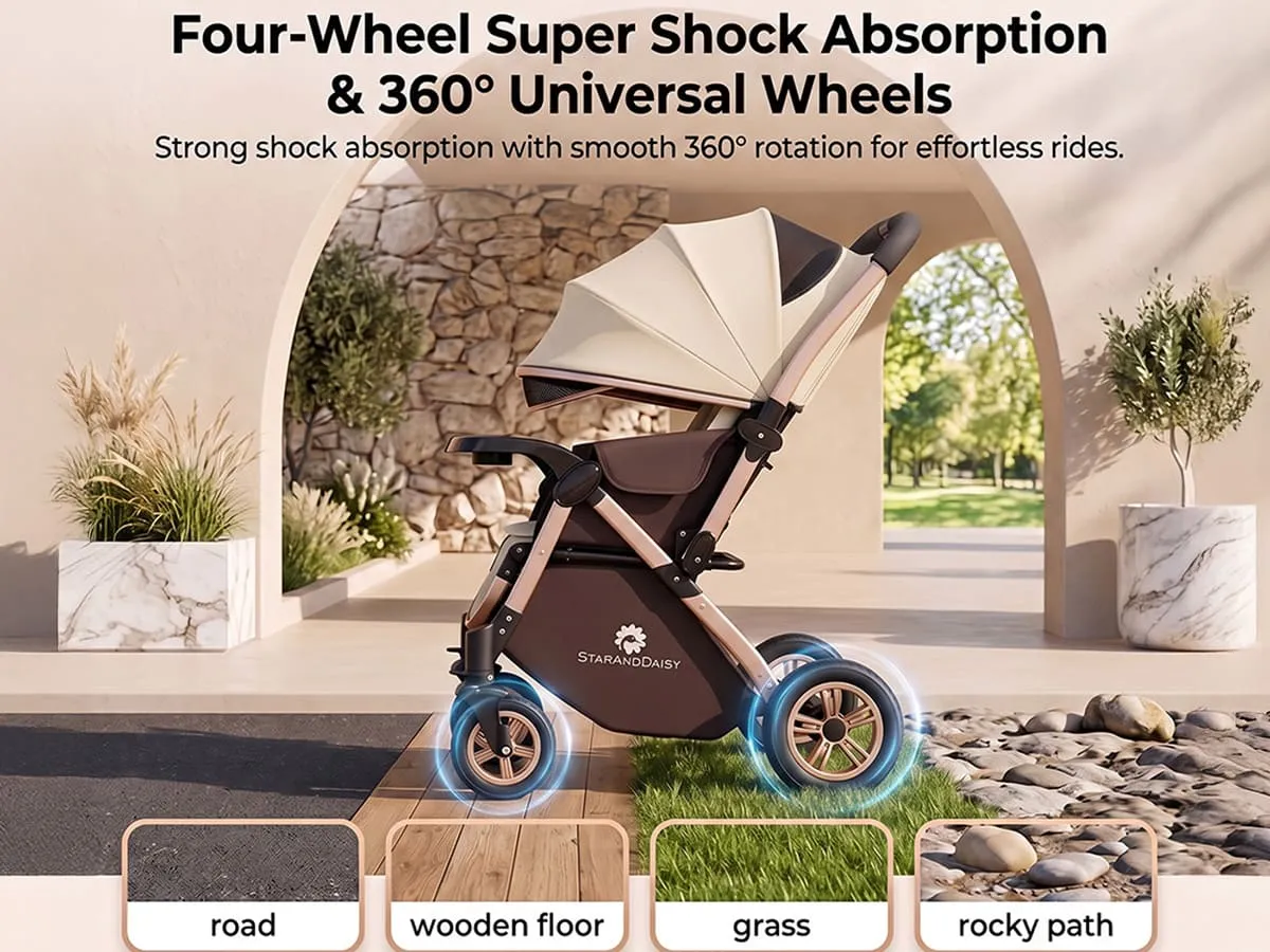 Multi-Adjustment Ultra Baby Stroller Pram