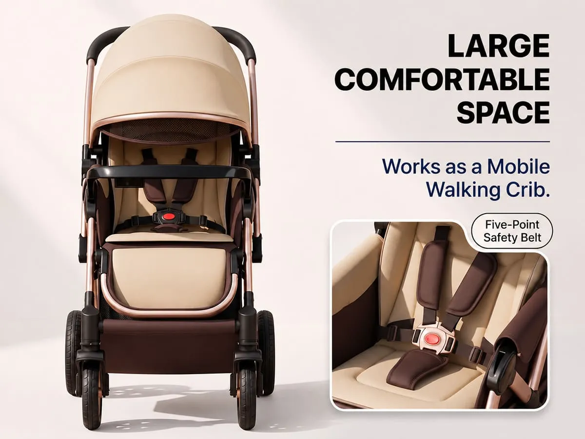 Multi-Adjustment Ultra Baby Stroller Pram