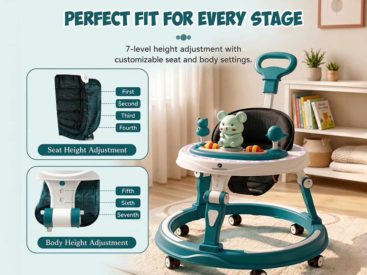 Baby Walker With Parent Control Handle