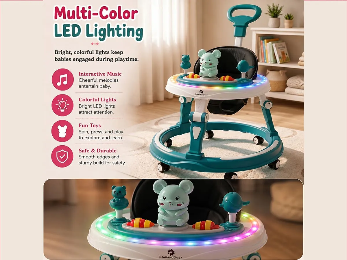 Baby Walker With Parent Control Handle