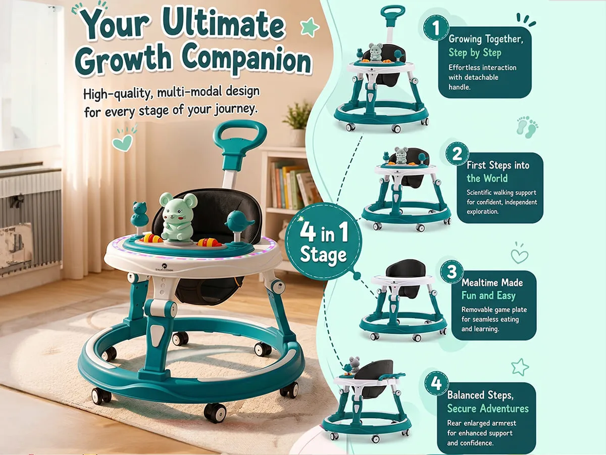 Baby Walker With Parent Control Handle