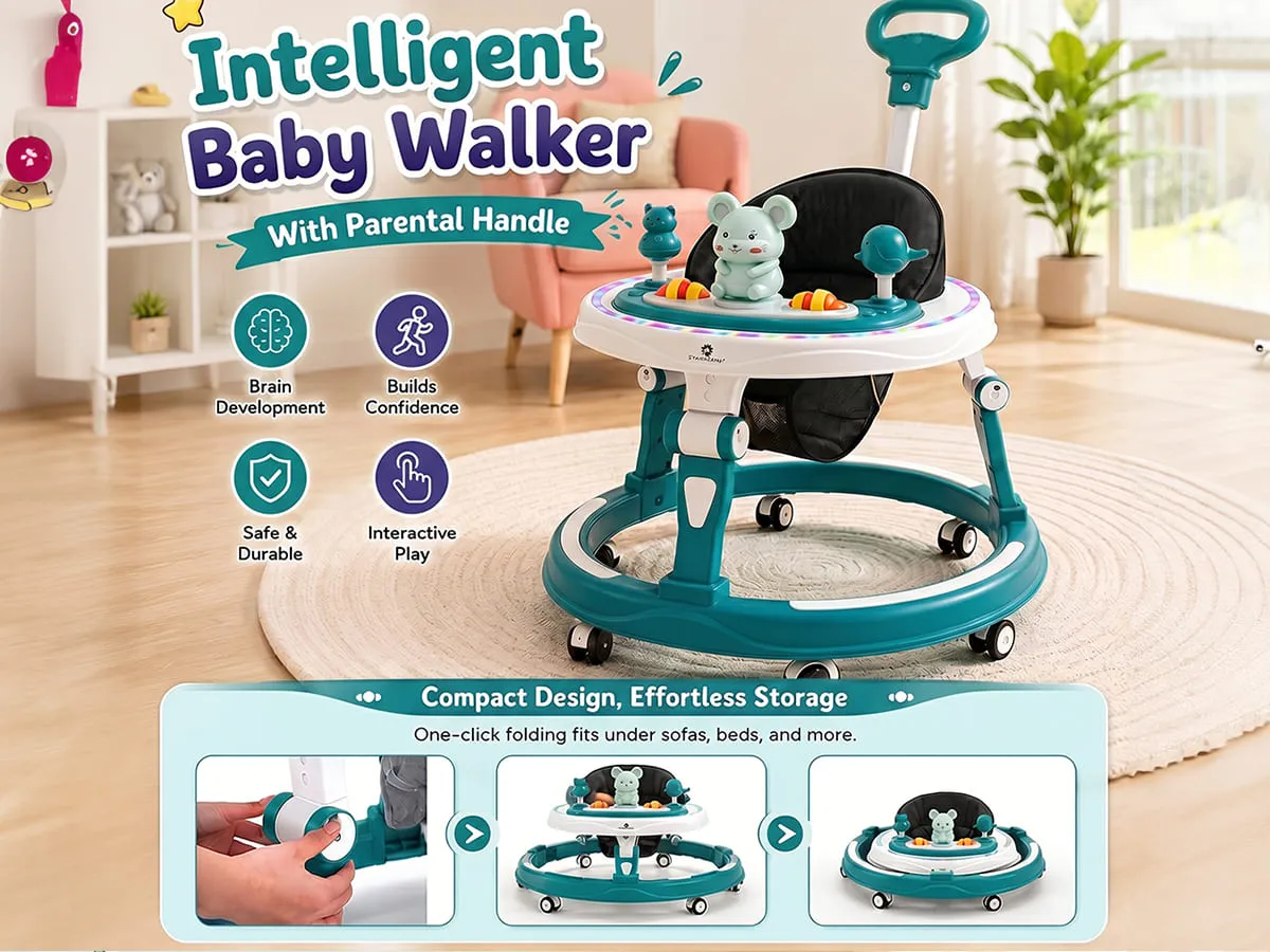 Baby Walker With Parent Control Handle