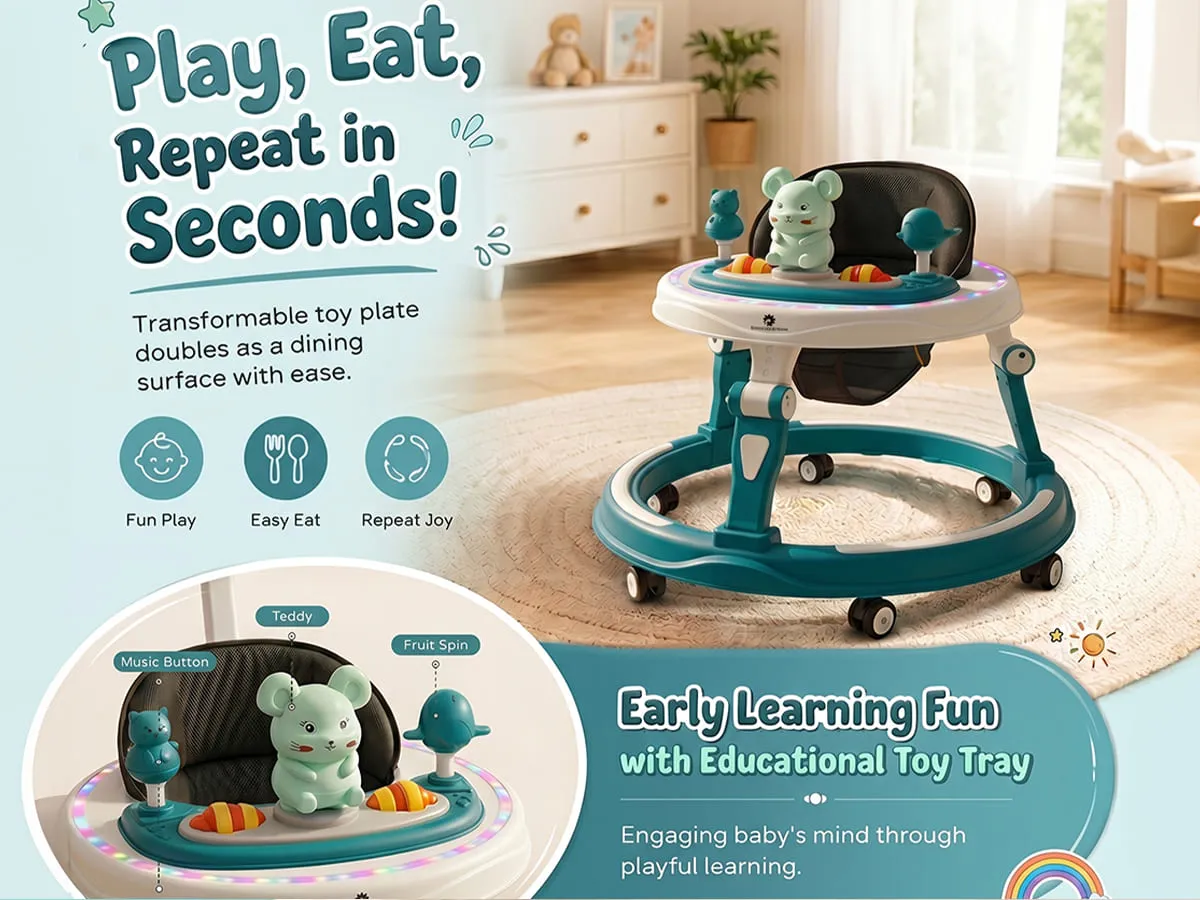 Baby Walker With Parent Control Handle