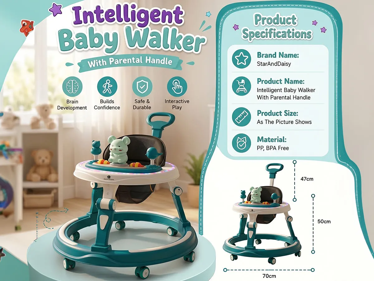Baby Walker With Parent Control Handle