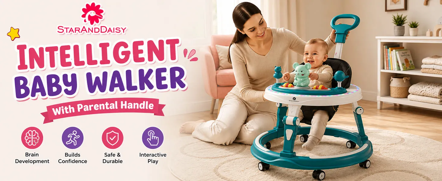 Baby Walker With Parent Control Handle