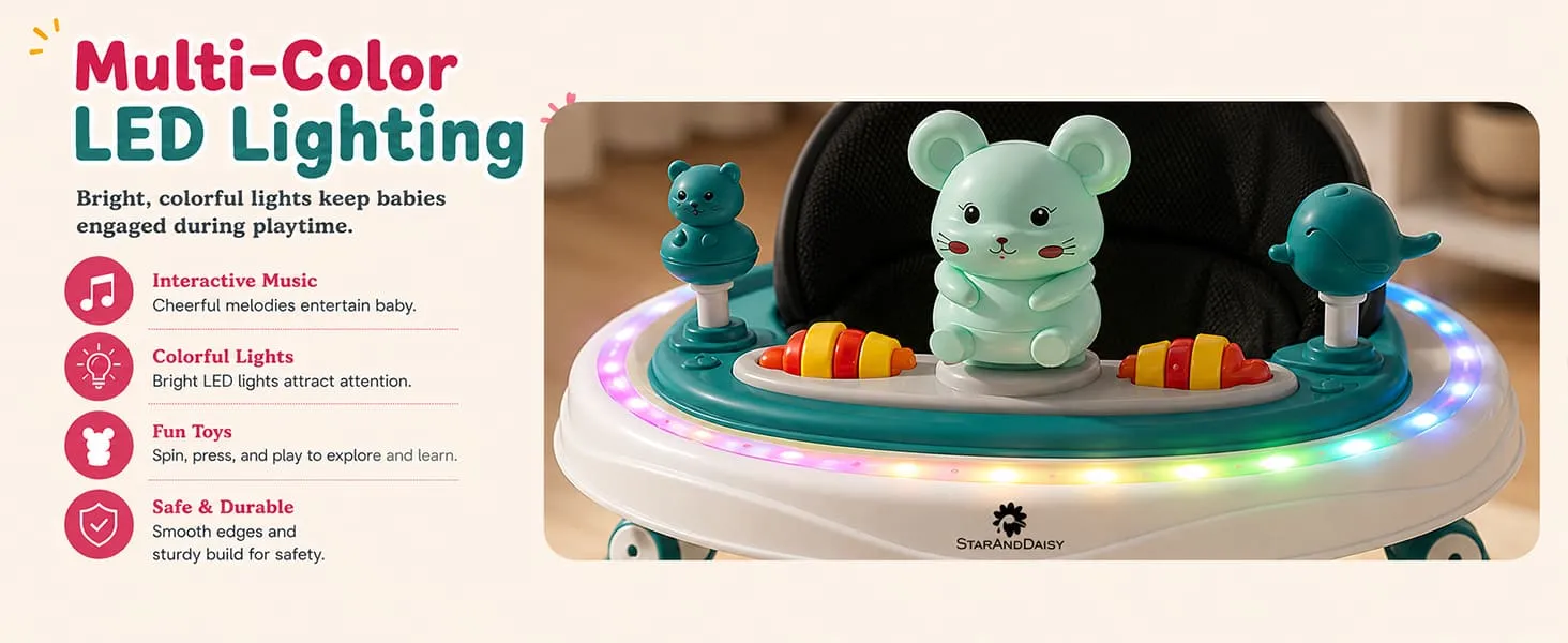 Baby Walker With Parent Control Handle