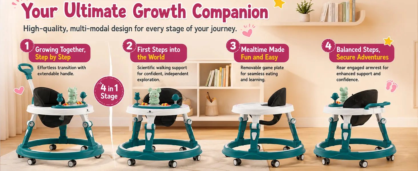 Baby Walker With Parent Control Handle