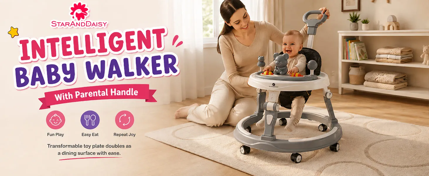 Baby Walker With Parent Handle