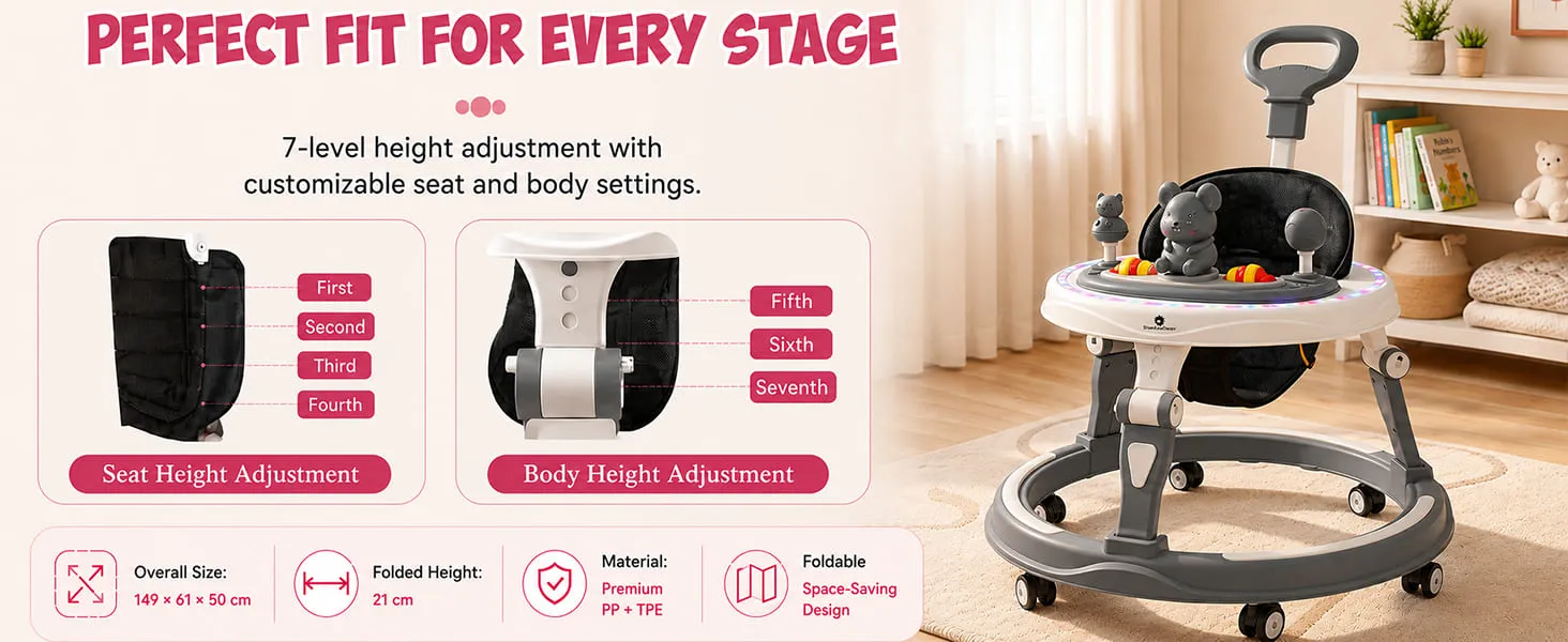 Baby Walker With Parent Handle