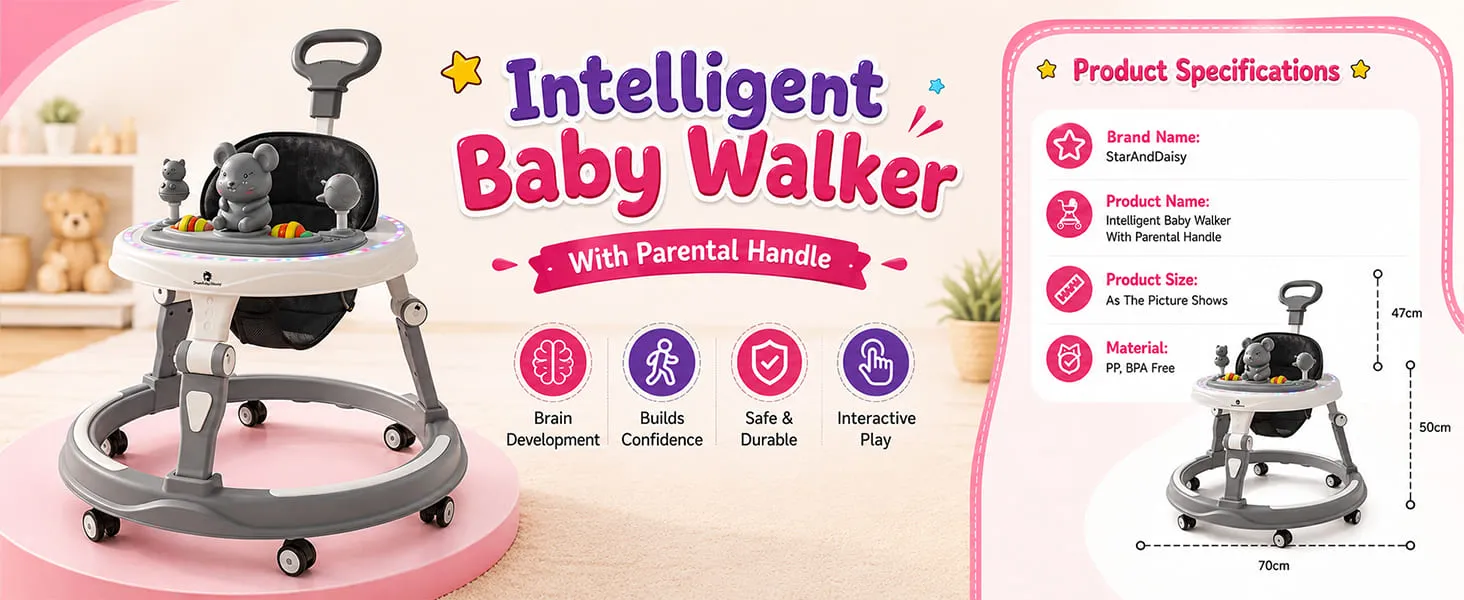 Baby Walker With Parent Handle