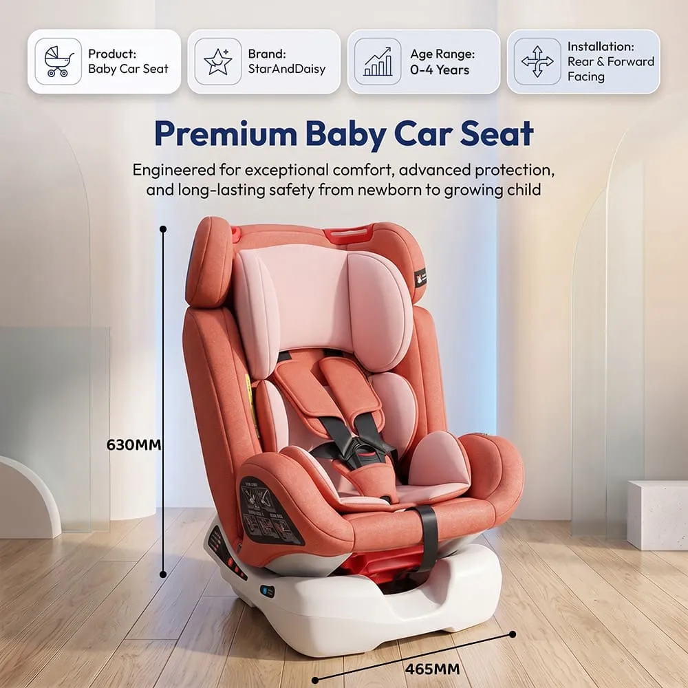 details and dimension of baby car seat G401 pink