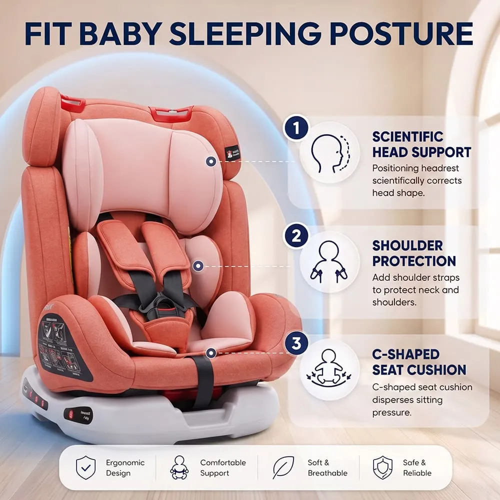 fit baby sleeping posture baby car seat G401 pink