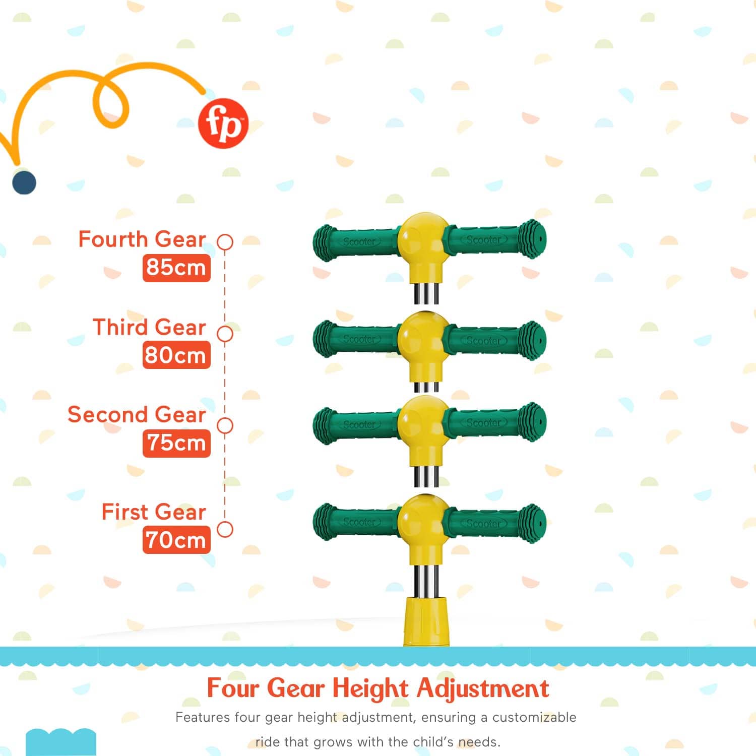 Adjustable handlebar kick scooter for children