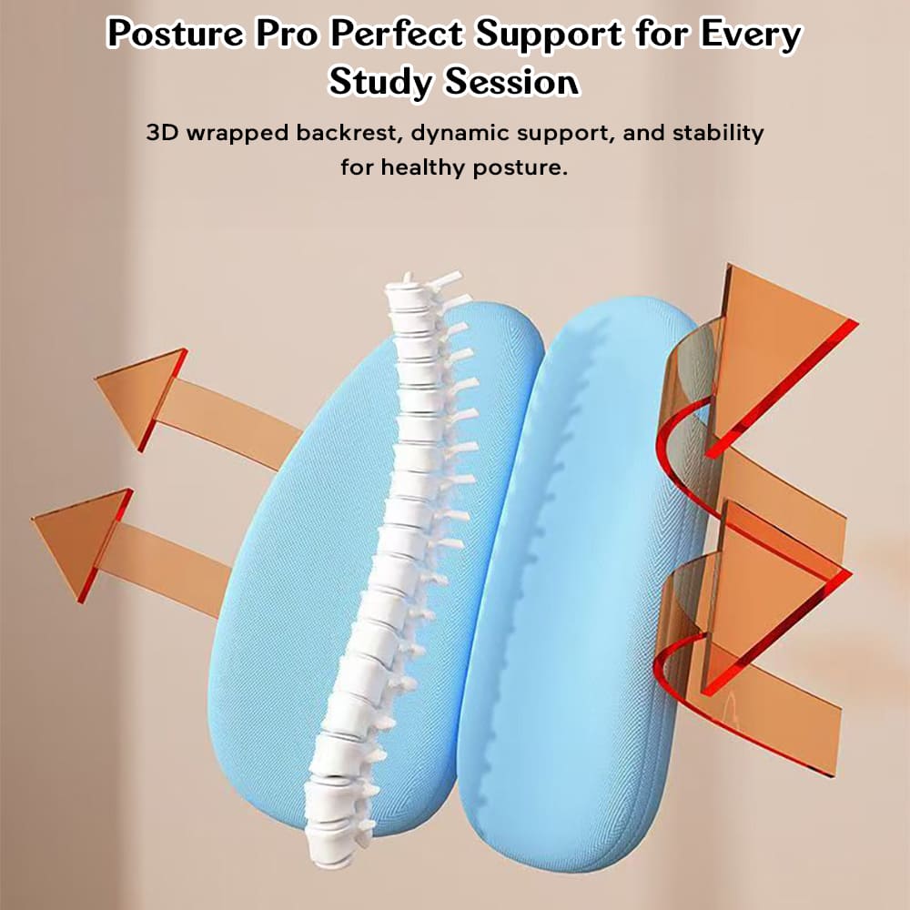 Kids Study Table with Supportive Backrest