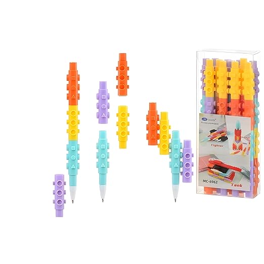 Lego Pencil For Kids, Building Block Pencils, Gift For Children, Fun Pencils For Kids And Students-Assorted Print