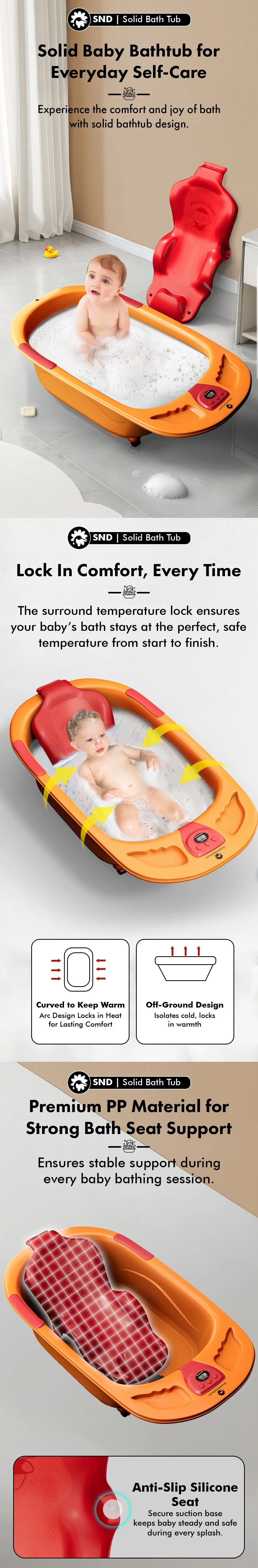 Solid Baby Bath Tub