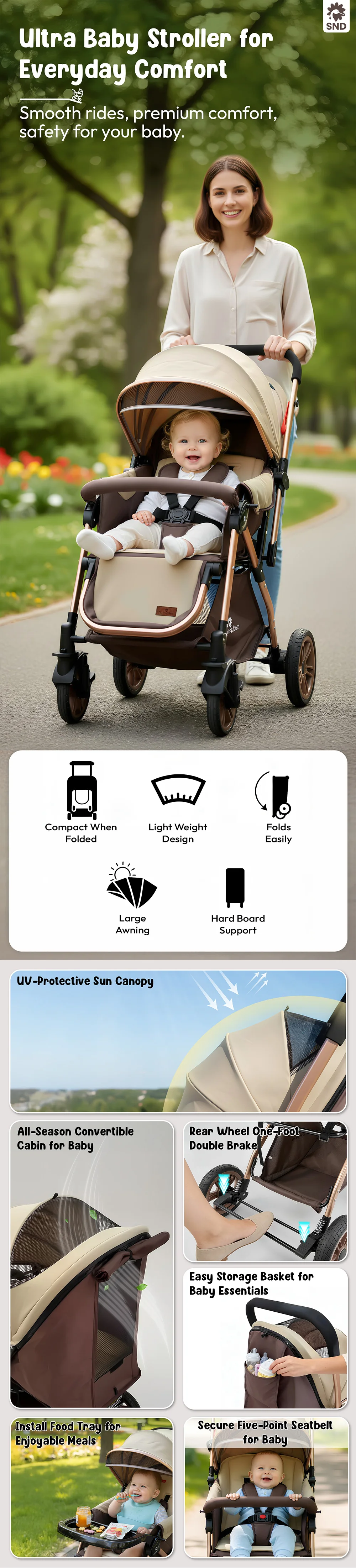 Brown Stroller